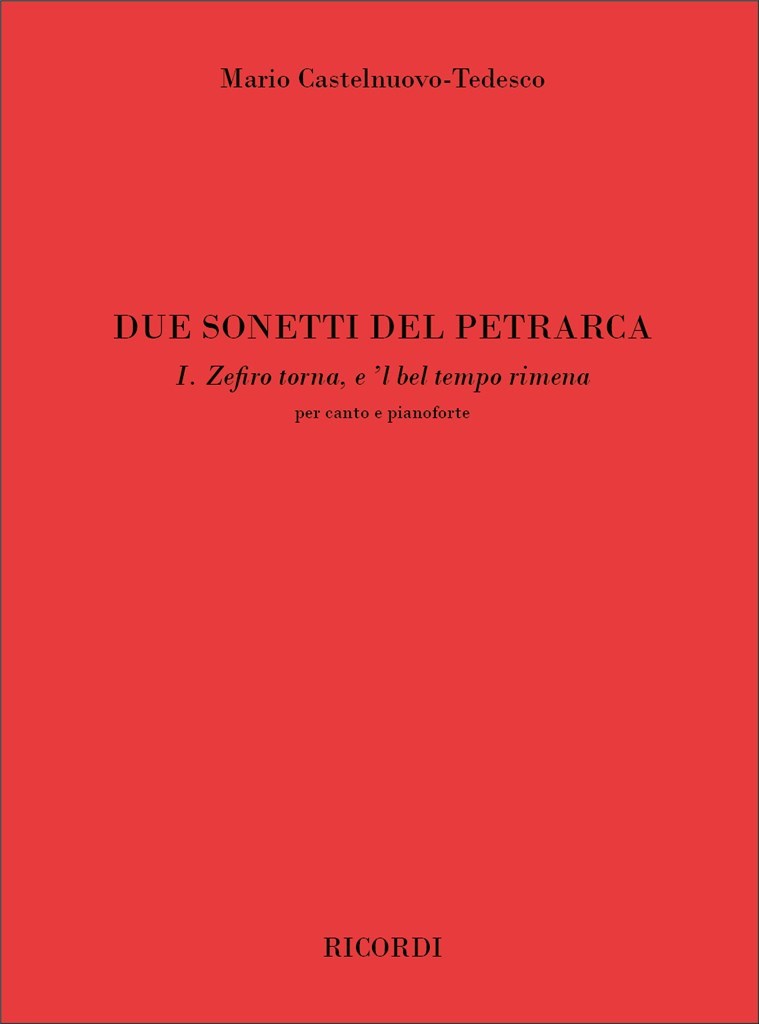 Due Sonetti Del Petrarca, Per Voce E Pianoforte